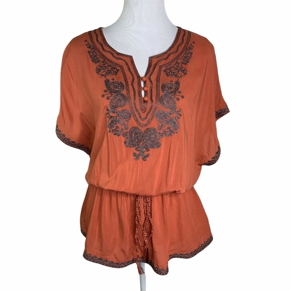 Carolina Williamson  Embroidered Tunic Top